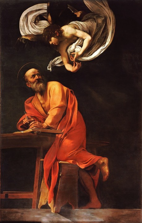 Caravaggio, The Inspiration of St Matthew